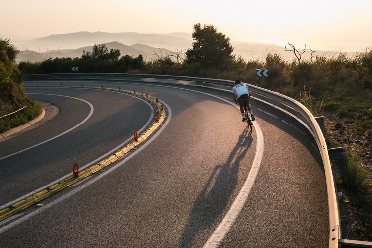 David Millar riding a Brompton x CHPT3 bike downhill