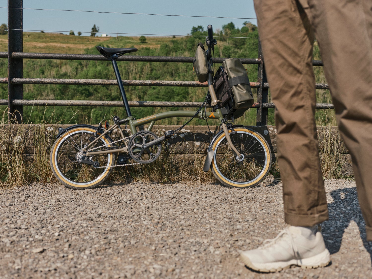 Photographer Dani KM on her Brompton x Bear Grylls folding bike