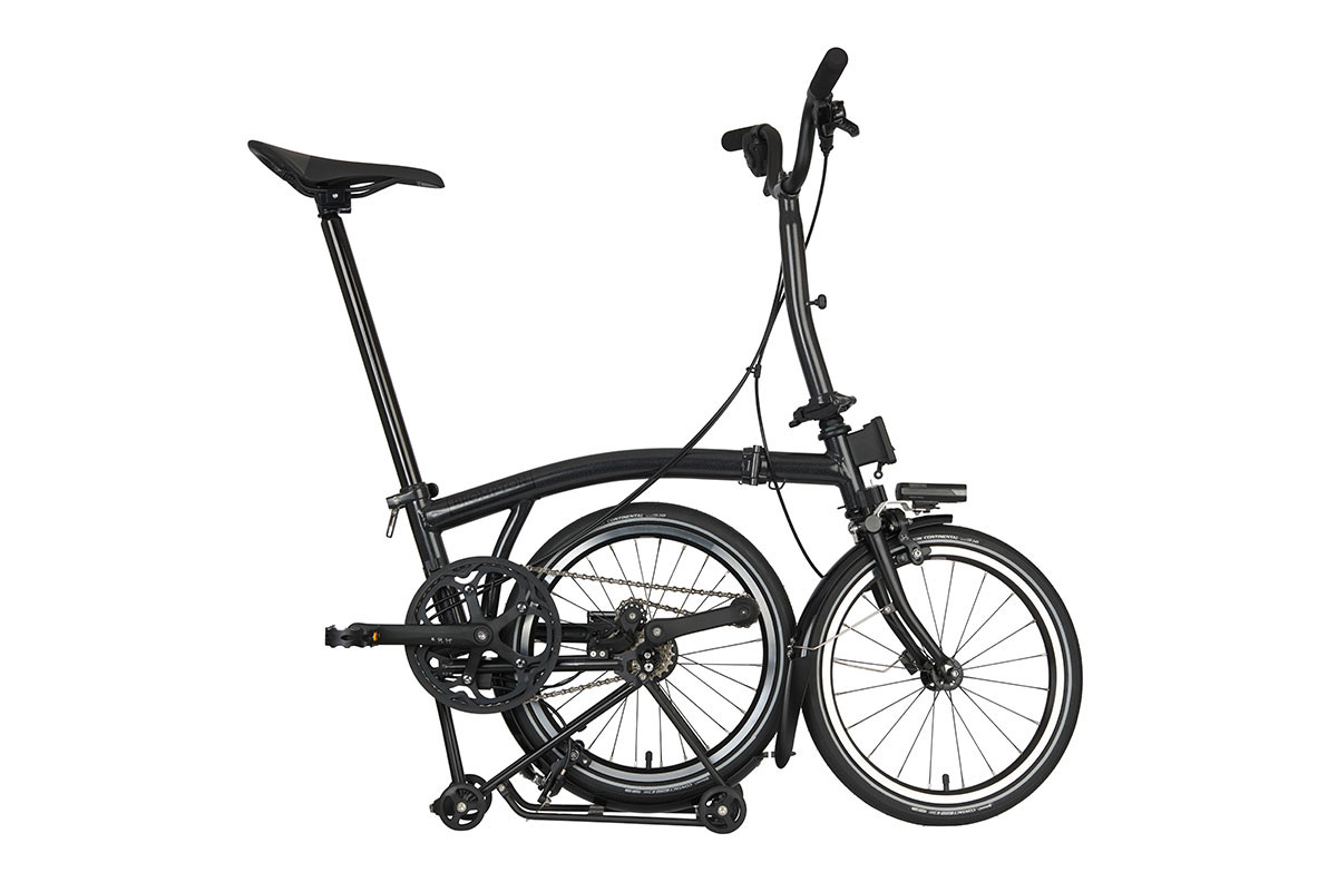 P Line Urban with Roller Frame Midnight Black - partially folded